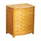 Oceanstar Natural Finished Bowed Front Veneer Laundry Wood Hamper with Interior Bag